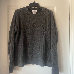 Like new For The Republic textured black gray sweater M